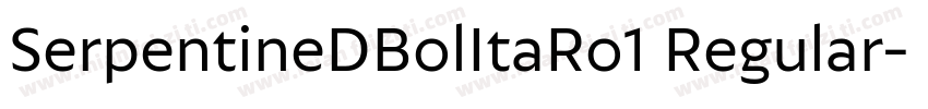 SerpentineDBolItaRo1 Regular字体转换